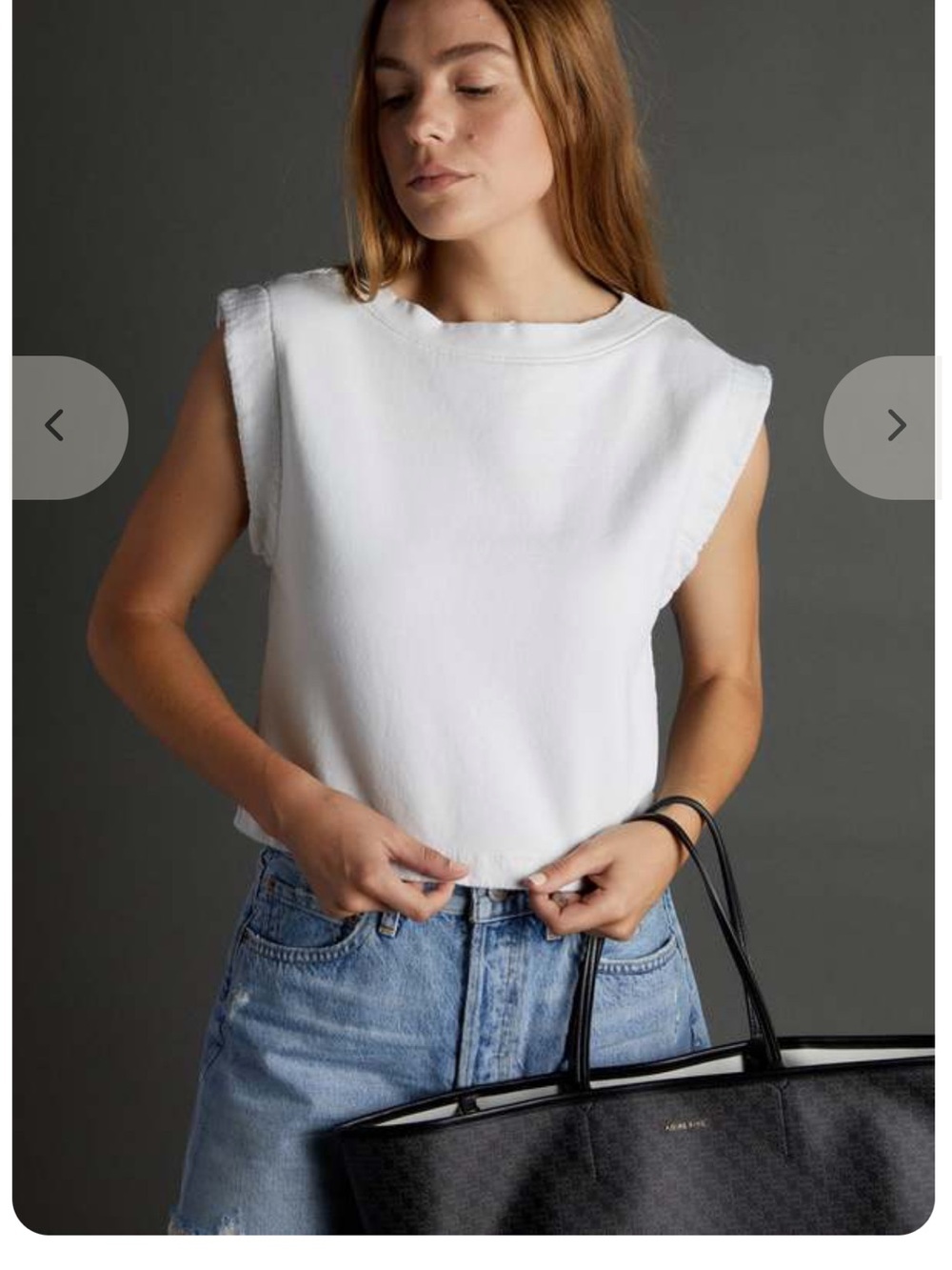 Rachel Comey White Sleeveless cannon Crewneck Tank